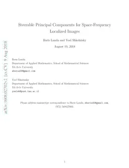 Steerable Principal Components for Space-Frequency Localized Images