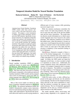 Temporal Attention Model for Neural Machine Translation