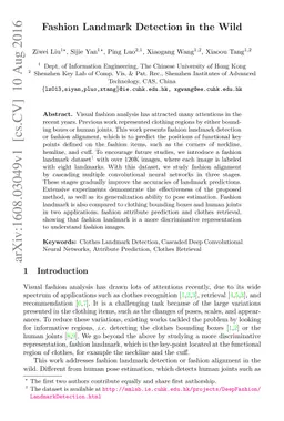 Fashion Landmark Detection in the Wild