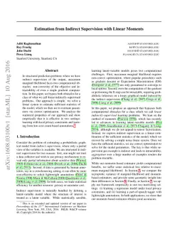 Estimation from Indirect Supervision with Linear Moments