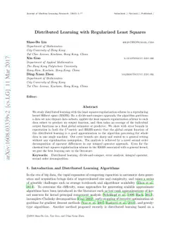 Distributed learning with regularized least squares