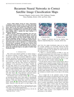 Recurrent Neural Networks to Correct Satellite Image Classification Maps