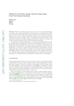 Multi-View Product Image Search Using Deep ConvNets Representations