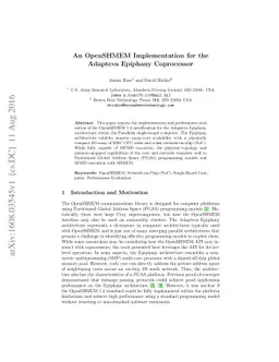 An OpenSHMEM Implementation for the Adapteva Epiphany Coprocessor