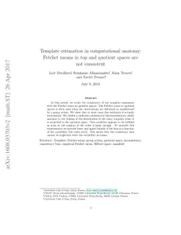 Template estimation in computational anatomy: Fréchet means in top and
  quotient spaces are not consistent