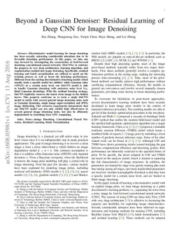 Beyond a Gaussian Denoiser: Residual Learning of Deep CNN for Image
  Denoising
