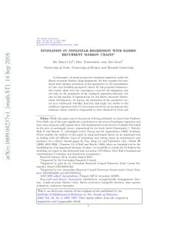 Estimation in nonlinear regression with Harris recurrent Markov chains