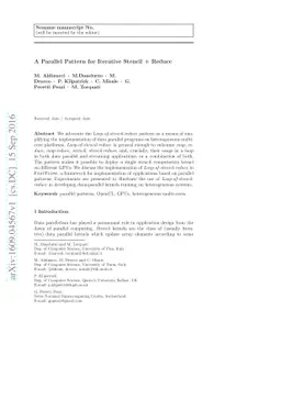 A parallel pattern for iterative stencil + reduce