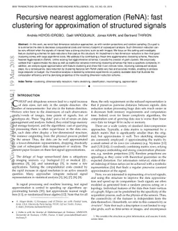 Recursive nearest agglomeration (ReNA): fast clustering for
  approximation of structured signals