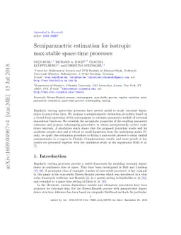 Semiparametric estimation for isotropic max-stable space-time processes