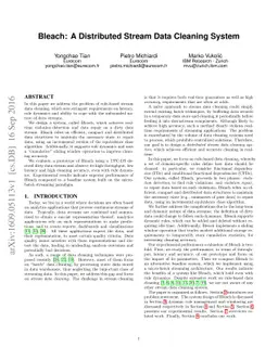 Bleach: A Distributed Stream Data Cleaning System