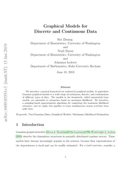 Graphical Models for Discrete and Continuous Data