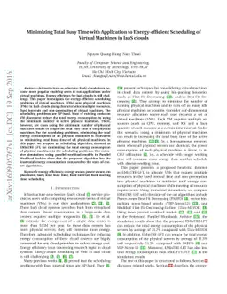 Minimizing Total Busy Time with Application to Energy-efficient
  Scheduling of Virtual Machines in IaaS clouds