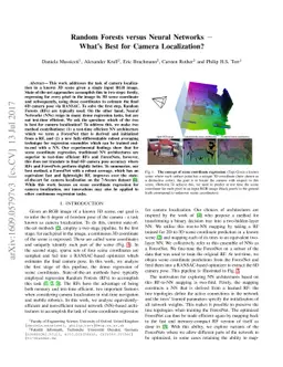 Random Forests versus Neural Networks - What's Best for Camera
  Localization?