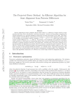 The Projected Power Method: An Efficient Algorithm for Joint Alignment
  from Pairwise Differences
