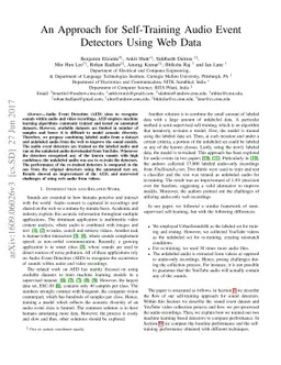 An Approach for Self-Training Audio Event Detectors Using Web Data