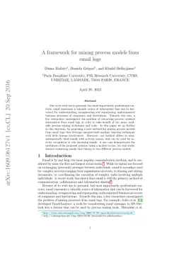 A framework for mining process models from emails logs
