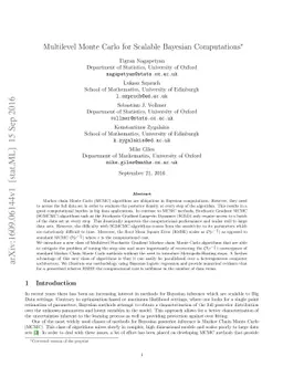 Multilevel Monte Carlo for Scalable Bayesian Computations