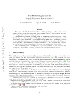 Self-Stabilizing Robots in Highly Dynamic Environments