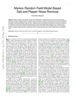 Markov Random Field Model-Based Salt and Pepper Noise Removal
