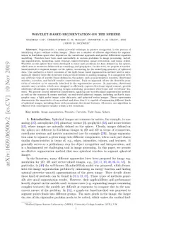 Wavelet-Based Segmentation on the Sphere