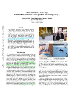 The Color of the Cat is Gray: 1 Million Full-Sentences Visual Question
  Answering (FSVQA)