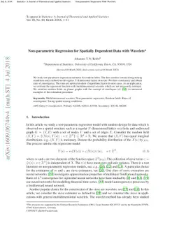 Non-parametric Regression for Spatially Dependent Data with Wavelets