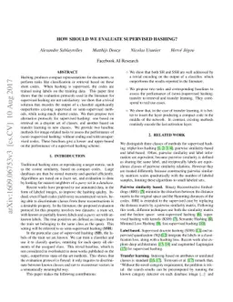 How should we evaluate supervised hashing?
