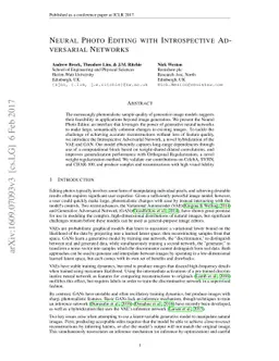 Neural Photo Editing with Introspective Adversarial Networks