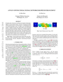 A Fully Convolutional Neural Network for Speech Enhancement