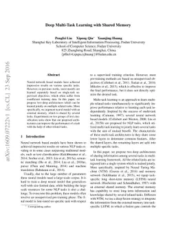 Deep Multi-Task Learning with Shared Memory