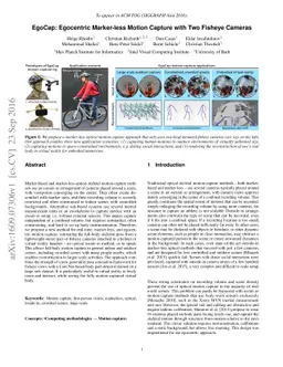 EgoCap: Egocentric Marker-less Motion Capture with Two Fisheye Cameras