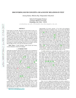 Discovering Sound Concepts and Acoustic Relations In Text