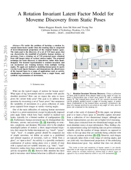 A Rotation Invariant Latent Factor Model for Moveme Discovery from
  Static Poses