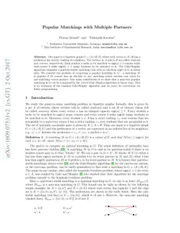 Popular Matchings with Multiple Partners