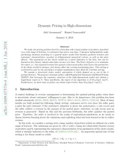 Dynamic Pricing in High-dimensions