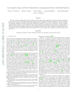 Low-complexity Image and Video Coding Based on an Approximate Discrete
  Tchebichef Transform