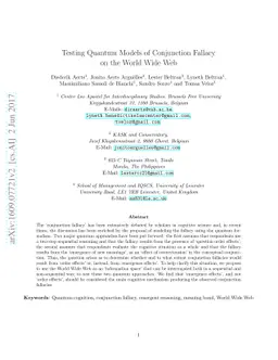 Testing Quantum Models of Conjunction Fallacy on the World Wide Web
