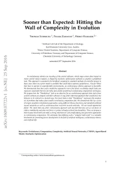 Sooner than Expected: Hitting the Wall of Complexity in Evolution