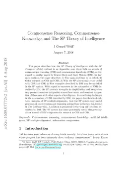 Commonsense Reasoning, Commonsense Knowledge, and The SP Theory of
  Intelligence