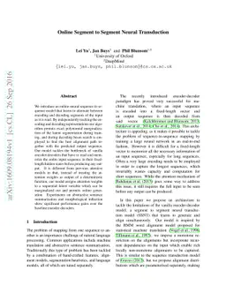 Online Segment to Segment Neural Transduction