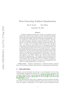 Flows Generating Nonlinear Eigenfunctions
