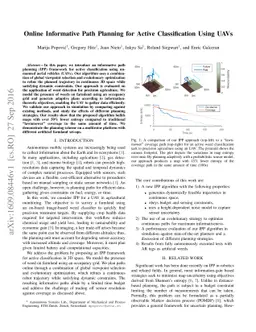 Online Informative Path Planning for Active Classification Using UAVs
