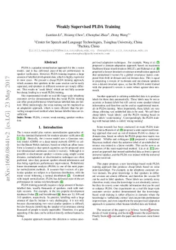 Weakly Supervised PLDA Training