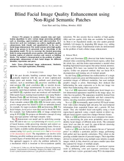 Blind Facial Image Quality Enhancement using Non-Rigid Semantic Patches