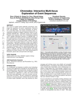 Chronodes: Interactive Multi-focus Exploration of Event Sequences