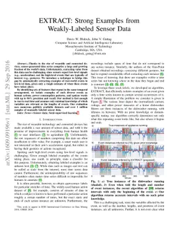 EXTRACT: Strong Examples from Weakly-Labeled Sensor Data