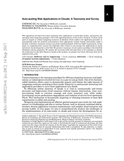 Auto-scaling Web Applications in Clouds: A Taxonomy and Survey