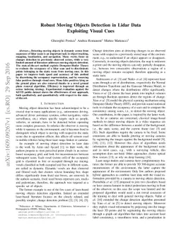 Robust Moving Objects Detection in Lidar Data Exploiting Visual Cues