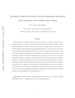 Surrogate models for oscillatory systems using sparse polynomial chaos
  expansions and stochastic time warping